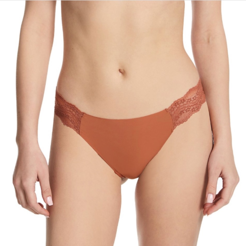 B.tempt'd by Wacoal Women's B.bare Thong, Peppercorn, Size XL NWT